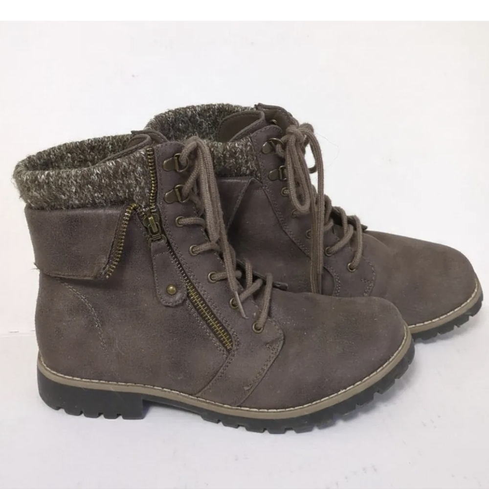 Cliffs by White Mountain Ankle Boots Pembroke Size 9 Synthetic Combat EUC